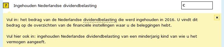 Belasting 2016 Aandelenoptierechten - ingehouden dividend belasting Essentialia